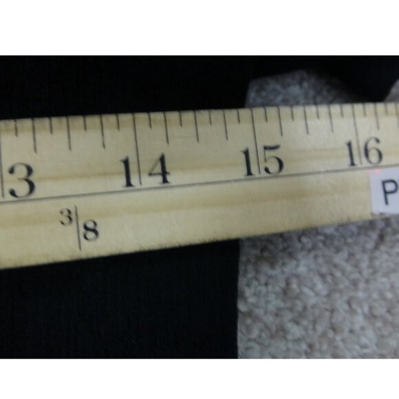 Zara Trafaluc Deep V-Neck, Faux Wrap Black Top - Picture 7 of 8